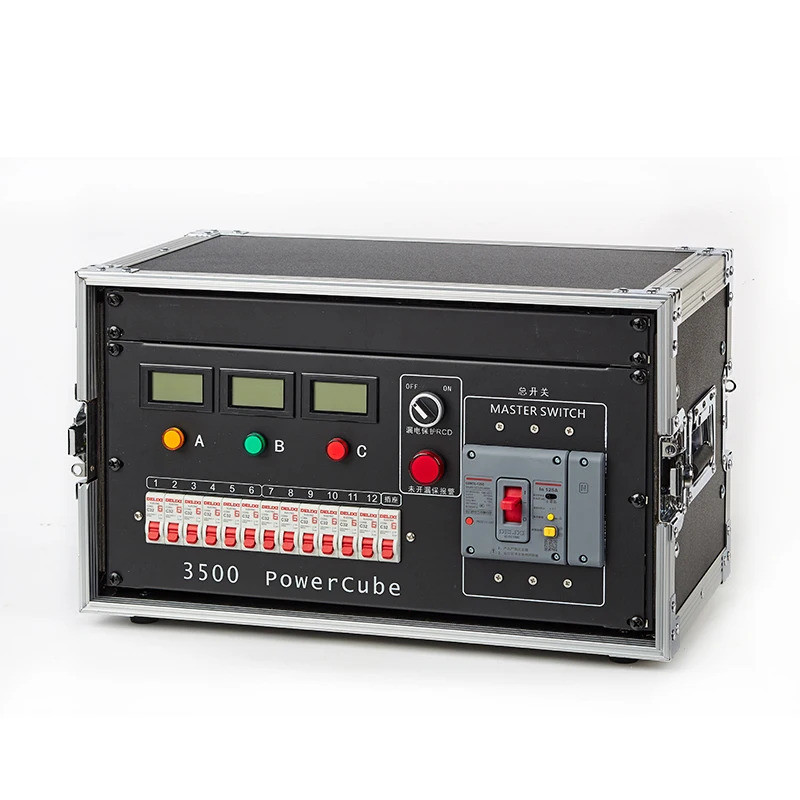 ตู้ปลั๊กไฟอุตสาหกรรม หน้าจอ LED ประสิทธิภาพการบิน Plug-in Stage Box Stage Lighting Socket Box