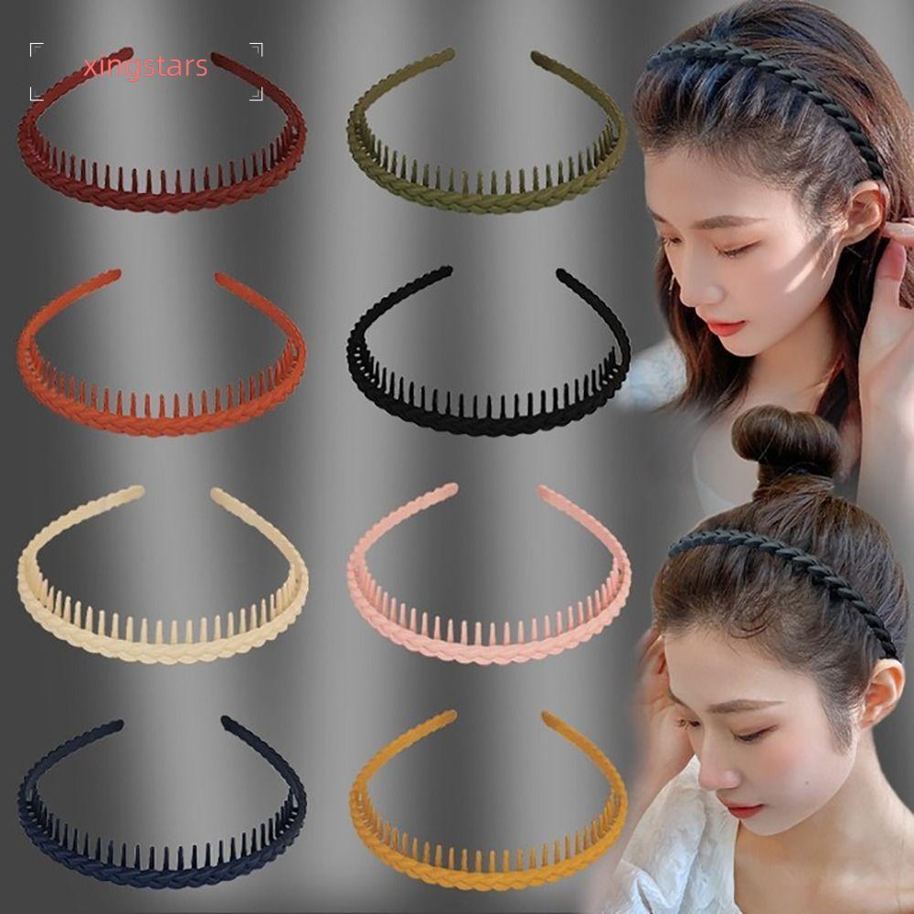 XINGSTARS หัว Hoop ฟันแฟชั่นหญิง Headwear Bangs คลิปเครื่องมือจัดแต่งทรงผม Casual แถบคาดศีรษะ