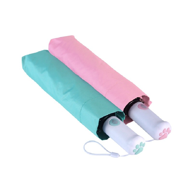 สินค้าฟรี งดจำหน่าย SHIH-TZU ร่มพับอัตโนมัติ 3 ตอน ขนาด 22 นิ้ว ด้ามจับรูปอุ้งเท้า