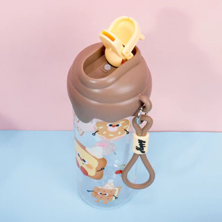 🥤 แก้วน้ำประปา 600ml ลายการ์ตูนโดพามีนพร้อมหลอด พกพาสะดวก เหมาะสำหรับสีสวยสดใสส่งไว