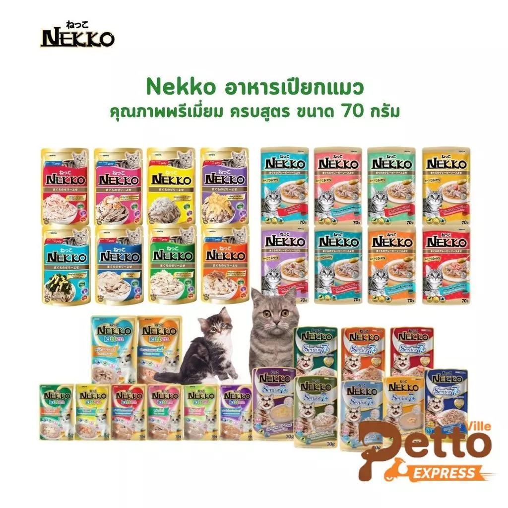 ครบสูตร Nekko เน็กโกะ อาหารเปียกแมว 70g
