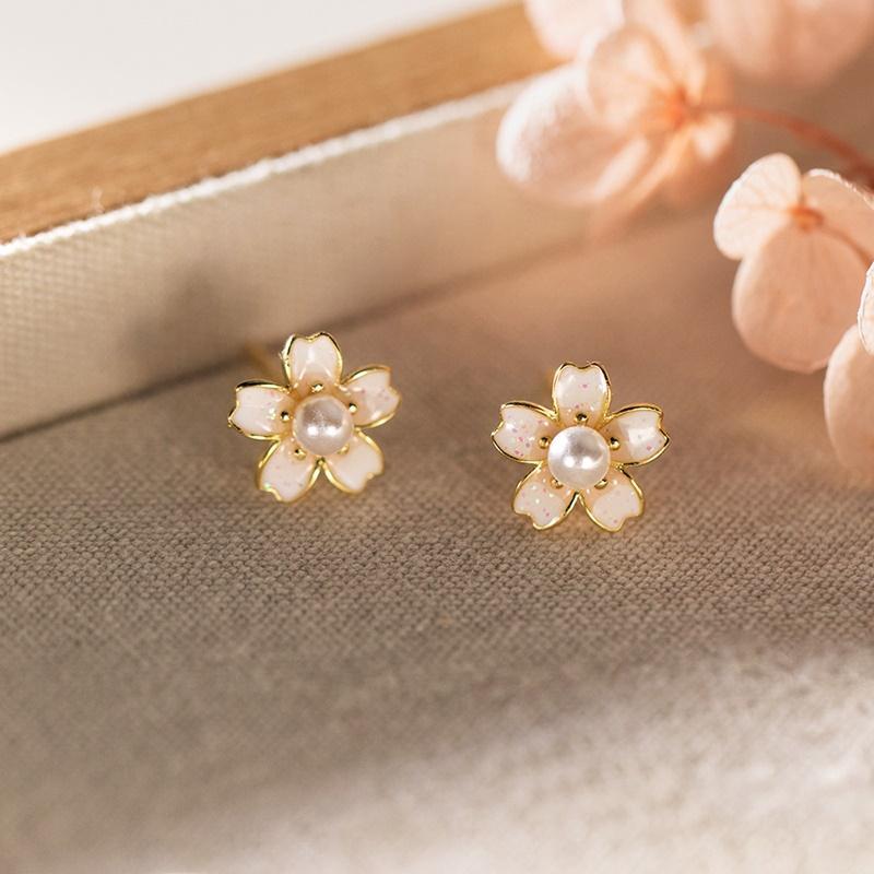 Blossom Dew Earrings ต่างหูเงินแท้ S925 [MERCELO]