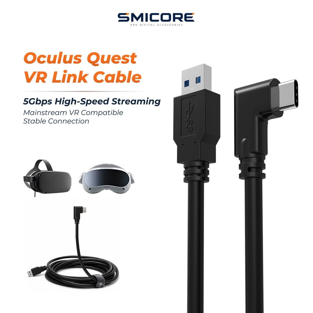 สาย VR Streaming 5 เมตร สำหรับ Quest 3 / Pico USB-A to Type-C เล่นพร้อมชาร์จ