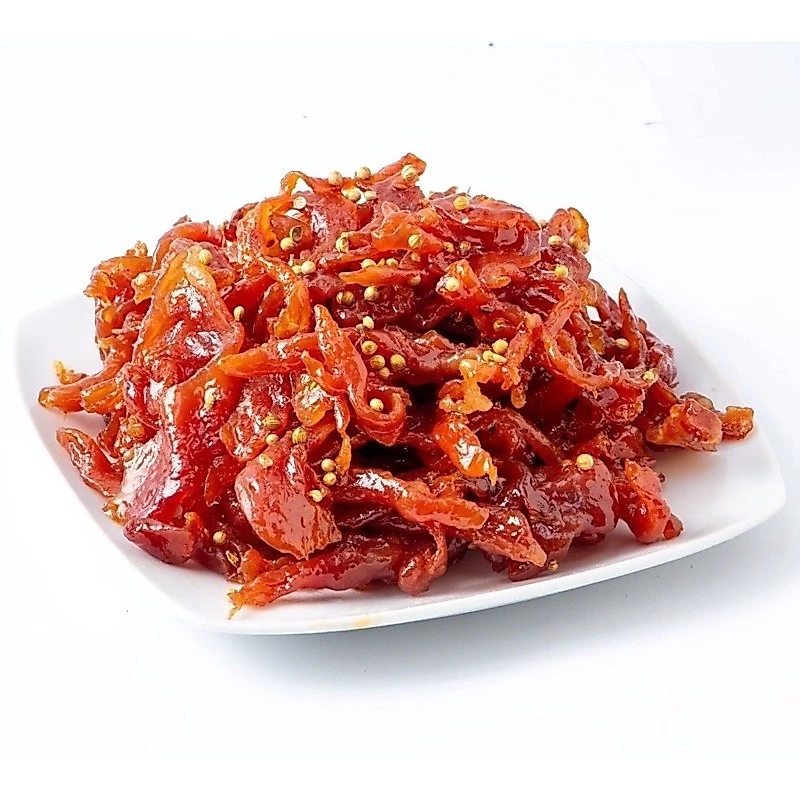 หมูสวรรค์ชิ้นเล็กเม็ดผักชี ถุงซีลสุญญากาศใส น้ำหนัก 1 กิโลกรัม