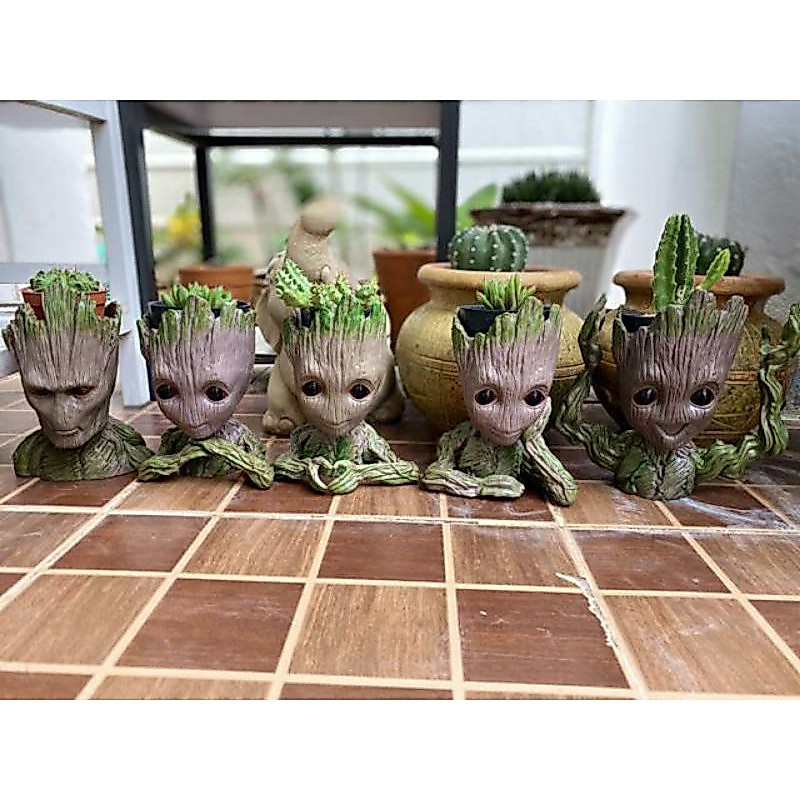 พร้อมส่ง 5 แบบ กระถางกรูท Groot pot flower กระถางแคคตัส cactus