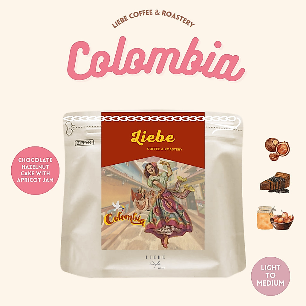เมล็ดกาแฟ Chocolate Hazelnut Cake Apricot Jam เมล็ดกาแฟ Colombia Huila Supremo