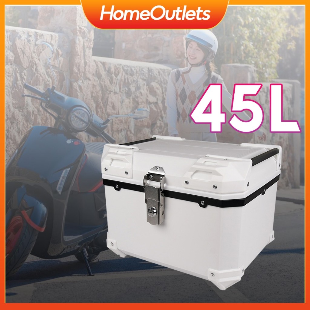 Box for Motorcycle trunk กล่องหลัง ปี๊ปหลัง Aluminium 45L Premium กล่องหลัง มอเตอร์ไซค์ TOPBOX กล่องท้ายรถ กล่องเก็บของ