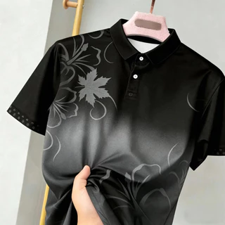เสื้อคอปกชายคุณภาพสูง 2026 เครื่องแบบกรมส่งเสริมการปกครองท้องถิ่น เสื้อโปโลแบบเรียบพิมพ์ลายสี่สี "เสื้อกรมส่งเสริมการปกครองท้องถิ่น