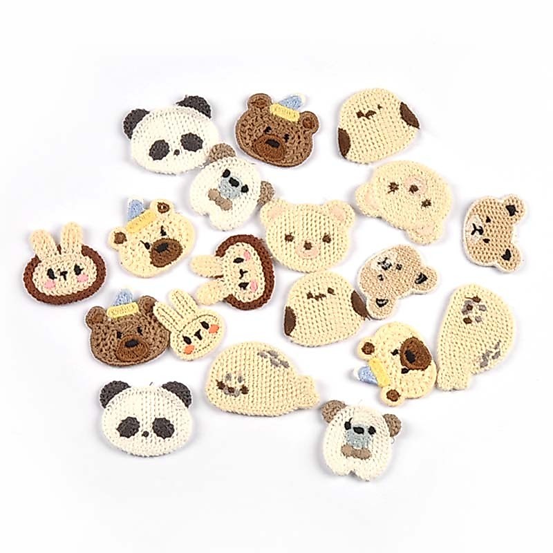 10pcs 3-4 ซม.สัตว์น่ารัก Embroideried แพทช์สําหรับ DIY เสื้อผ้าเด็กกระเป๋าอุปกรณ์เย็บผ้าเสื้อผ้า Appliques CP4172