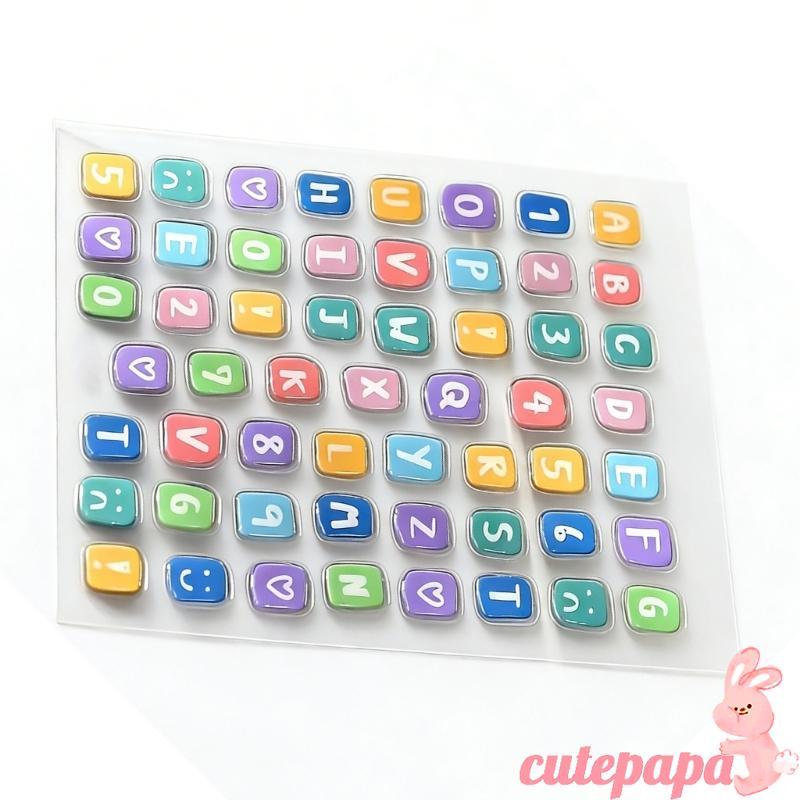 Cutep Keyboard Decals Keycap ความสูง Extenders สติกเกอร์ 26 ตัวอักษรและตัวเลขสําหรับแป้นพิมพ์มาตรฐาน