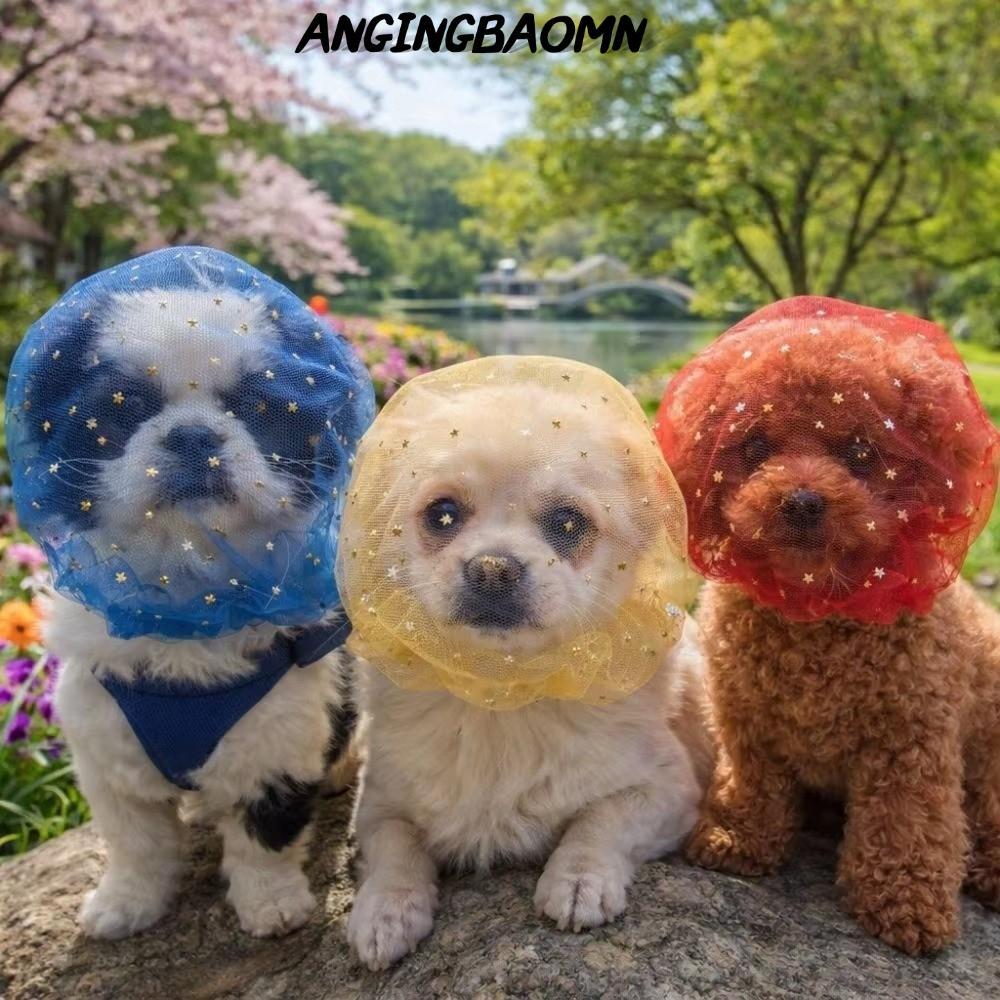 ANGINGBAOMN สุนัข Anti-Eating Veil, Comfort ยืดหยุ่นสัตว์เลี้ยงป้องกัน, สุนัขขนาดเล็กโพลีเอสเตอร์ปรับ Breathable สัตว์เลี้ยงสุนัขปาก Behavior Control