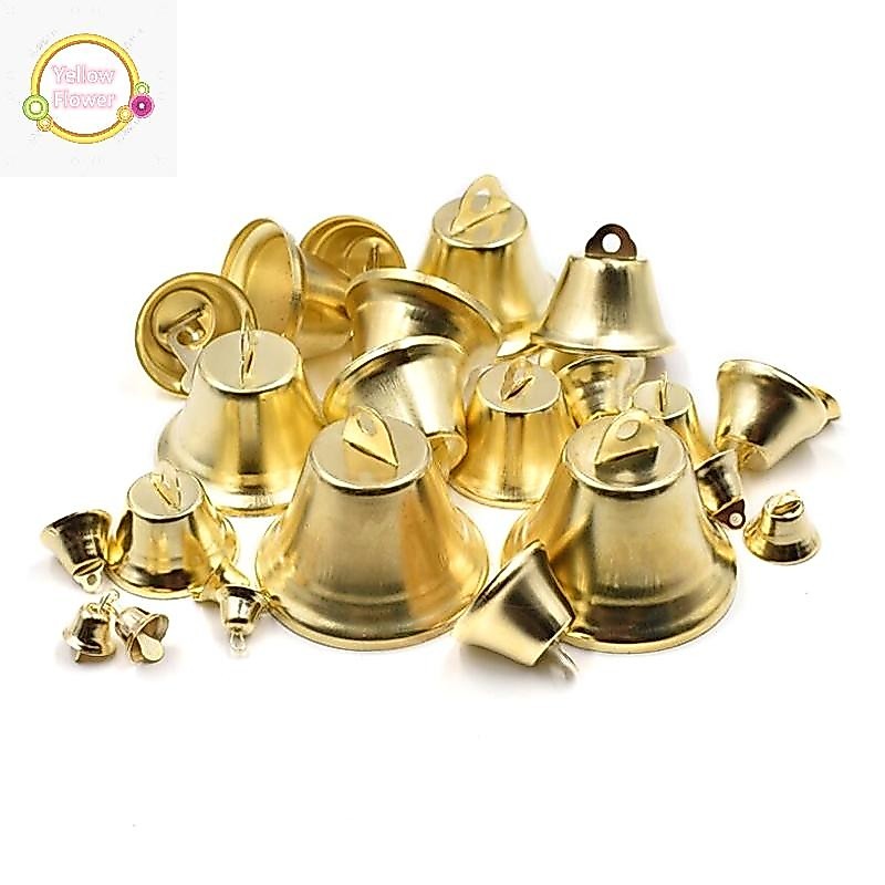 Yellowflower 10 ชิ้น Small Jingle Bells กระดิ่งโลหะ Christmas Tree Party ตกแต่ง DIY Craft TH