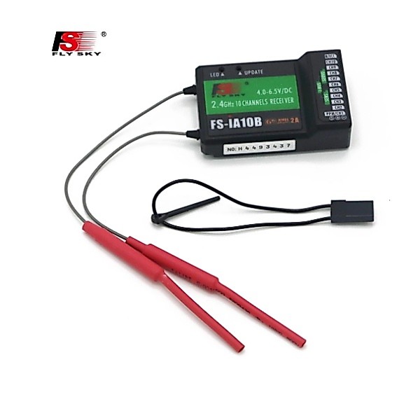 Original Flysky FS-IA10B FS IA10B 10ch สําหรับเครื่องส่งสัญญาณ FS-I10 FS-I6S FPV RC เฮลิคอปเตอร์เครื่องบิน Quadcopter drone