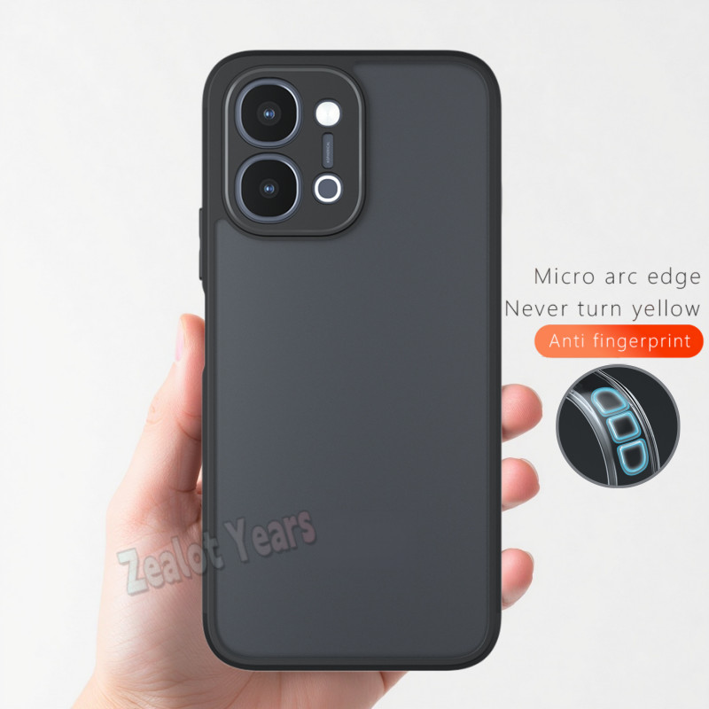 ปลอกสําหรับ Vivo iQOO Z11x 5G I2507 Global Luxury Matte อะคริลิคโปร่งใสเคสโทรศัพท์กันกระแทกฝาหลัง