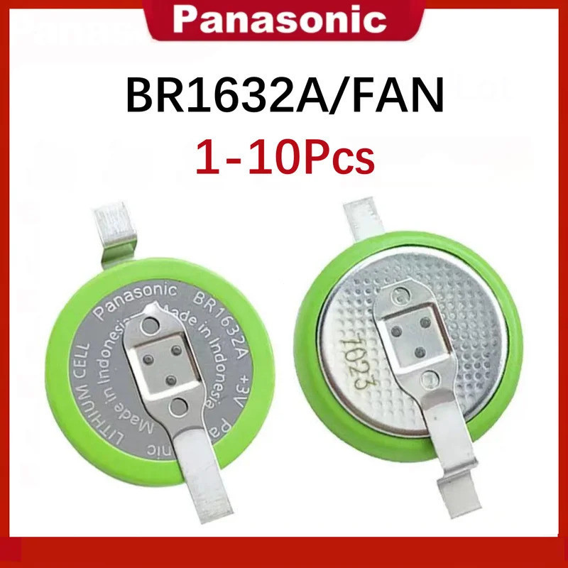 1-10pcs สําหรับ Panasonic ปุ่มแบตเตอรี่ลิเธียม BR 1632A BR1632A/FAN อุณหภูมิแบตเตอรี่ BR1632A ของแท้