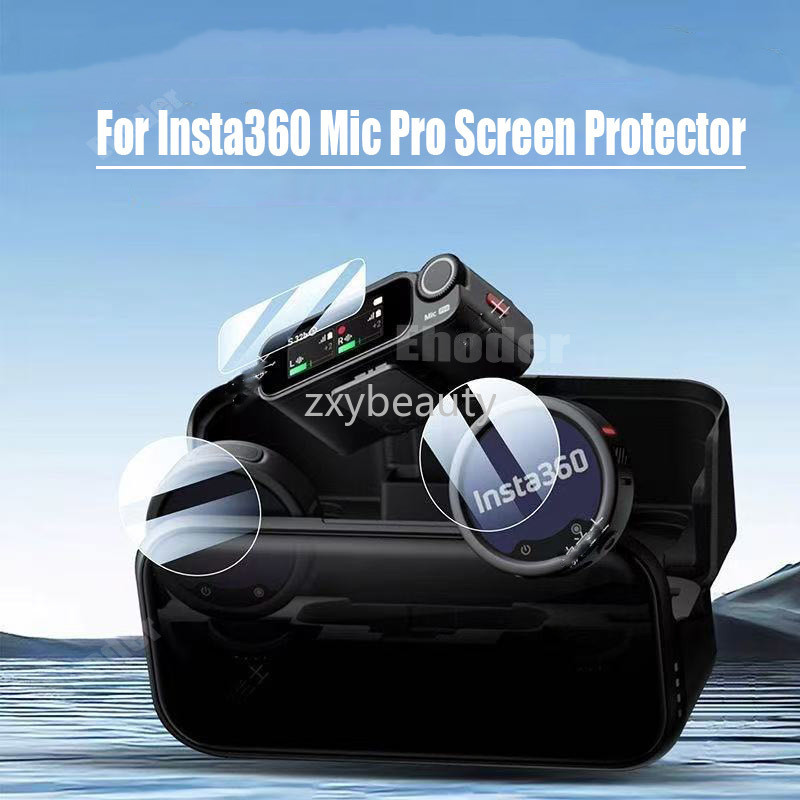 สําหรับ Insta360 Mic Pro ป้องกันหน้าจอกระจกนิรภัยสําหรับ Insta 360 MicPro Anti-Scratch ฝาครอบฟิล์มอุปกรณ์เสริม