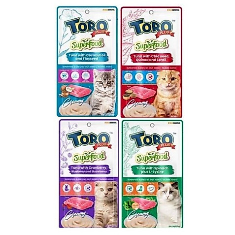 Toro plus Superfood ขนมแมวเลีย 14gx20ซอง*โปรดอ่านรายละเอียดก่อนสั่งซื้อ