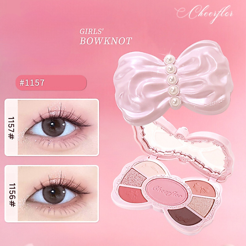 CHEERFLOR พาเลทอายแชโดว์ หัวใจรัก คอนทัวร์ บลัชออน ใบหน้า กระจ่างใส ธรรมชาติ แมตต์ พาเลท อายแชโดว์