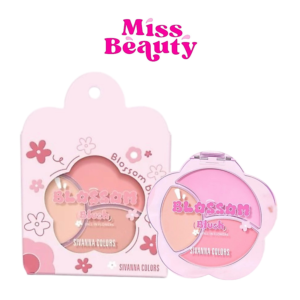 HF239 Sivanna Colors Blossom Blush ซีเวนน่า คัลเลอร์ส บลอสซั่ม บลัช (1.8+2.5+2 กรัม)