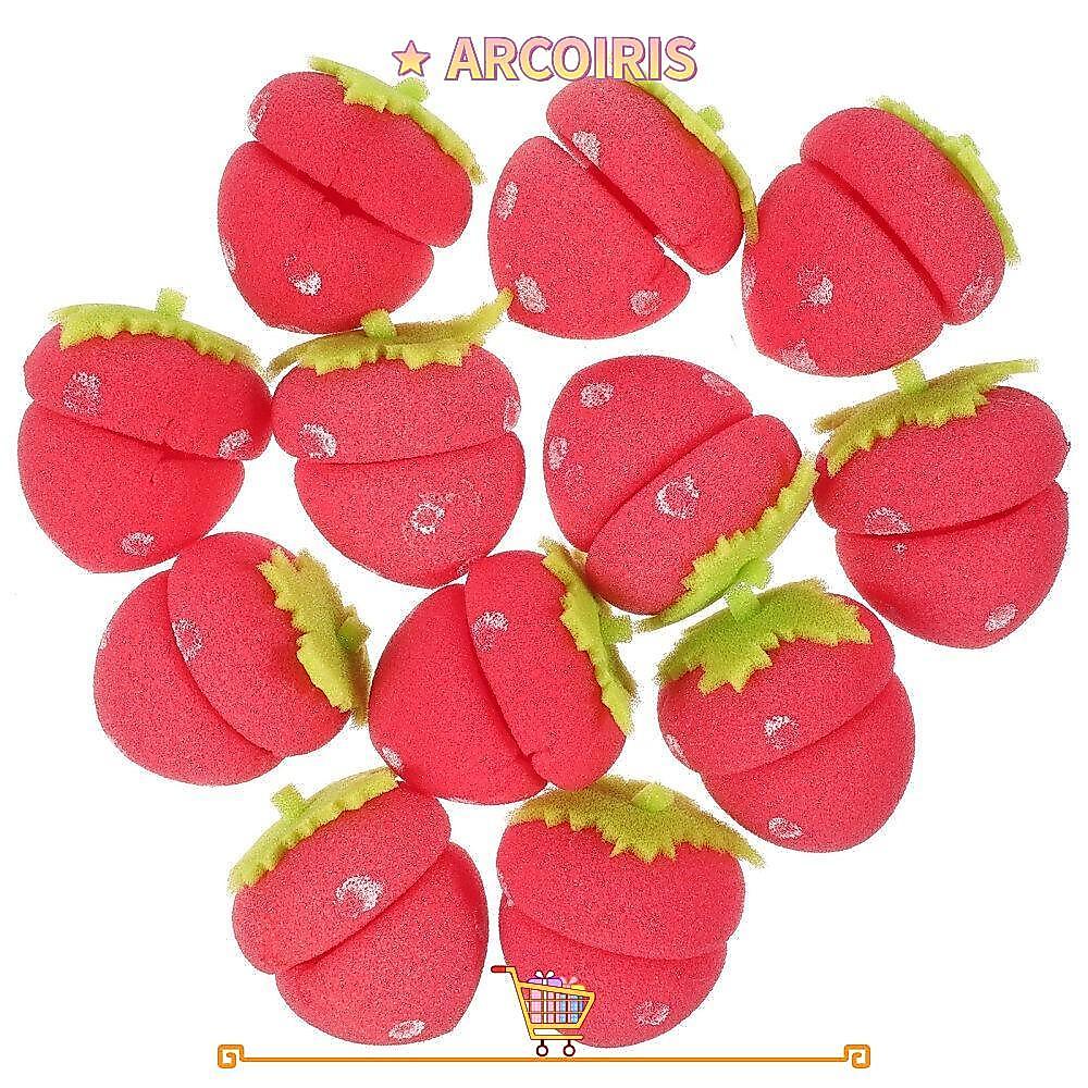 ARCOIRIS 6PCS ฟองน้ําลูกกลิ้ง Curlers, ผมยาว DIY ผม Curler ลูก, นุ่ม Bouncy Curling หัวผม Curler เครื่องมือจัดแต่งทรงผมสตรอเบอร์รี่ Curler สาว