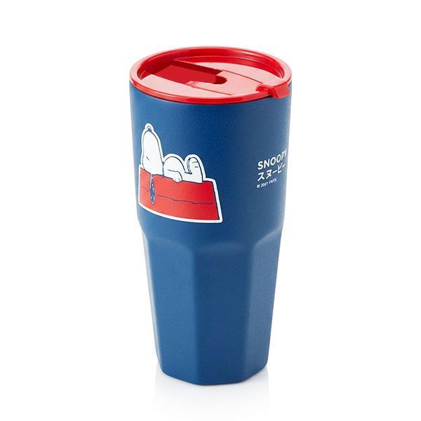 (STEM) PN4-แก้วน้ำมีฝาปิด : PEANUTS-4D Tumbler with lid (PN4D-TB-PP850-NBL) W9xH18.5 cm.-850 ml.