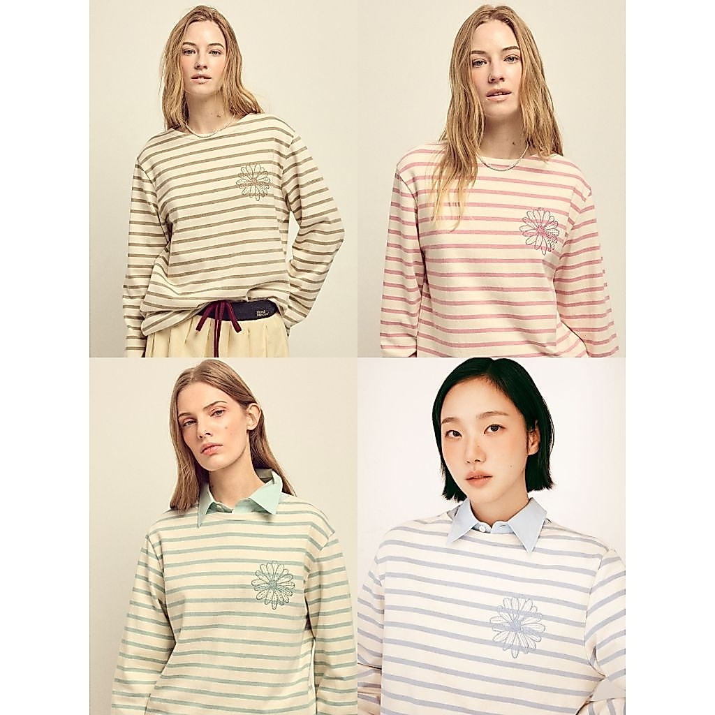 (สินค้าพร้อมส่ง!!!) MARDI MERCREDI T-SHIRT LONG SLEEVE แท้100%🇰🇷 (ส่งแมสได้คะ🛵)
