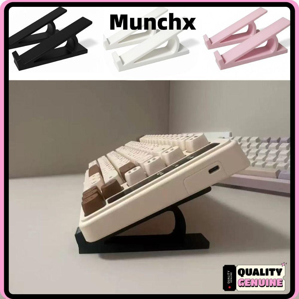 MUNCHX ขาตั้งยกระดับคีย์บอร์ด 1 คู่, มุมคีย์บอร์ดยกคีย์บอร์ดคอมพิวเตอร์พกพา Riser, อุปกรณ์เสริมที่วางจอภาพพลาสติก