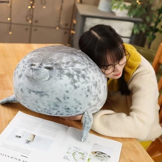 SWEE Seal Plush Toys ตุ๊กตาแมวน้ําน่ารัก หมอนตุ๊กตาแมวน้ำ หมอนอิงแมวน้ำ อุ๋งอุ๋งนุ่มนิ่ม ของขวัญคริสต์มาส ของขวัญวันเกิด ตุ๊กตา