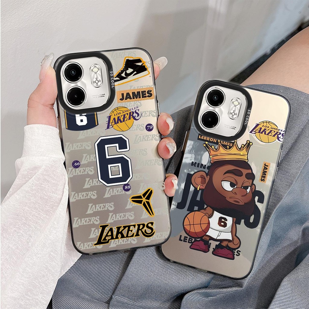 Matte สีขาว IMD สีเคสโทรศัพท์สําหรับ INFINIX สมาร์ท 9 INFINIX ร้อน 50i X6532 น่ารัก NBA James N0.8 เ