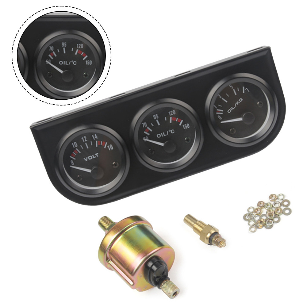 [สินค้าใหม่-July] 1 ชิ้น 8V-16V 52 มม. 3-in-1 มัลติฟังก์ชั่น LED ตัวบ่งชี้เครื่องมือเพิ่มเติม❀