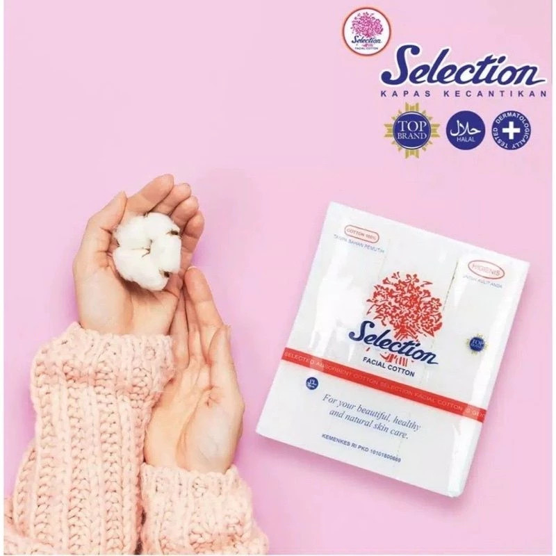 Cotton SELECTION กล่องผ้าฝ้ายบํารุงผิวหน้า 35gr - 50gr Beauty Facial Cotton