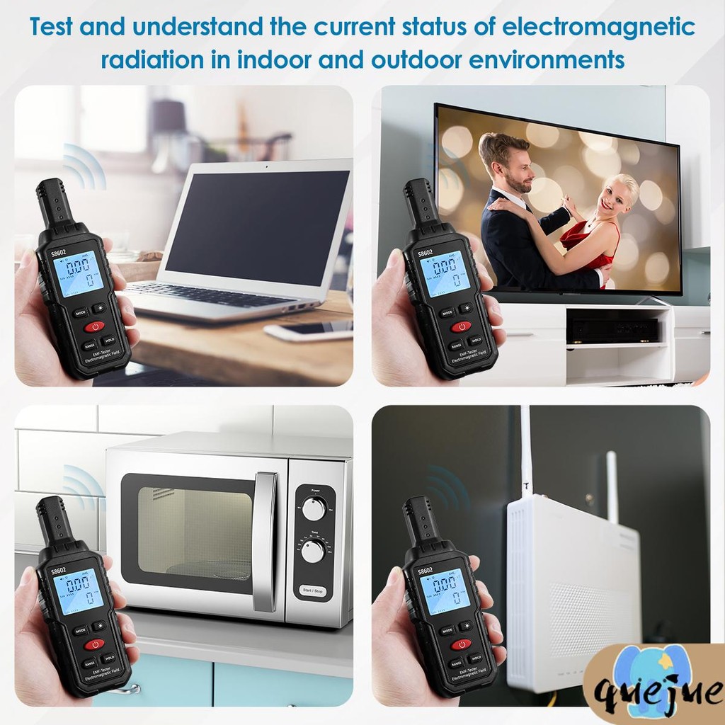 เครื่องตรวจจับรังสีแม่เหล็กไฟฟ้า Professional 3 in 1 มือถือ EMF Reader แบบพกพา EMF Meter SHOPQJC2579 - รูปที่ 3