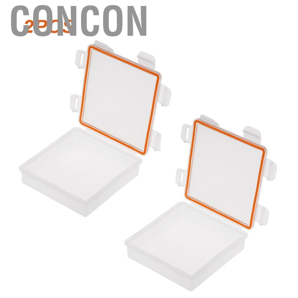 Concon Concon-th Waterproof แบตเตอรี่กล่องเก็บกล่องป้องกันเคส 4 สล็อตโปร่งใสแรงแรงแข็งแข็ง