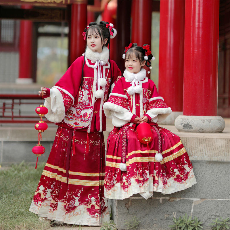 NING ZIXUAN กระต่ายหยก Mochizuki สไตล์ Ming-made Fairy ฮั่นฟู่สำหรับผู้หญิง เหมาะสำหรับวันธรรมดาหรือ