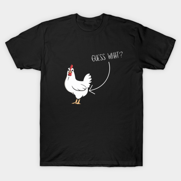 เสื้อยืด Vintage Guess What Chicken Butt T-Shirt แท้ Cotton 100% สินค้ามาใหม่ สีดำ