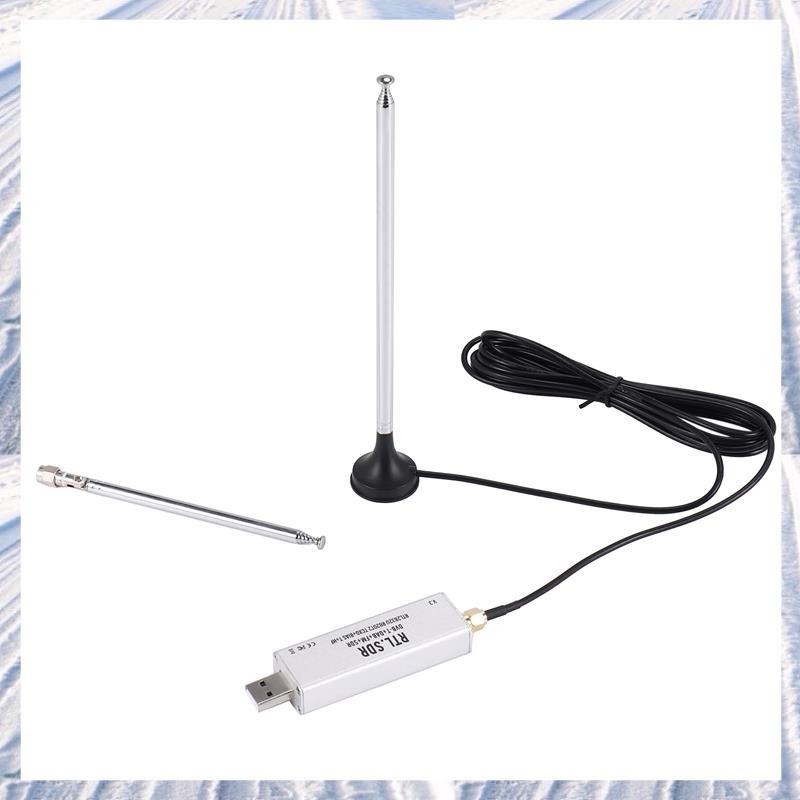 RTL SDR ตัวรับสัญญาณ V3 RTL2832U 0.1MHz-1.7GHz TCXO SMA ตัวรับสัญญาณพร้อมเสาอากาศ