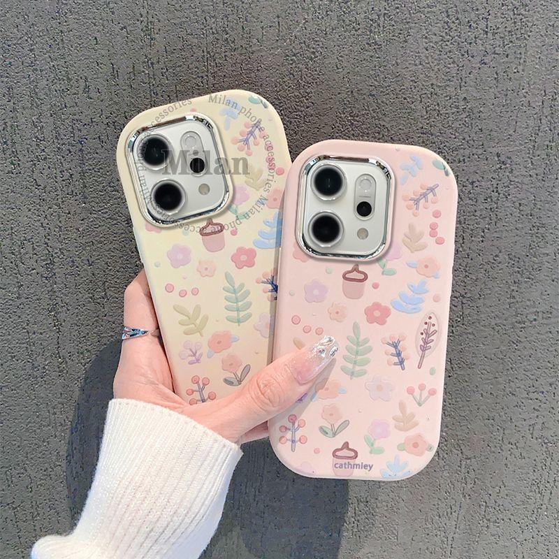 เคสสำหรับ OPPO Reno 14 14F เคส OPPO Reno 14 15 Pro 5G เคส OPPO Reno 15 Pro Max ลวดลายดอกไม้และพืชพรรณสีสันสดใส ป้องกันการตกกระแทกและทนต่อการสึกหรอ