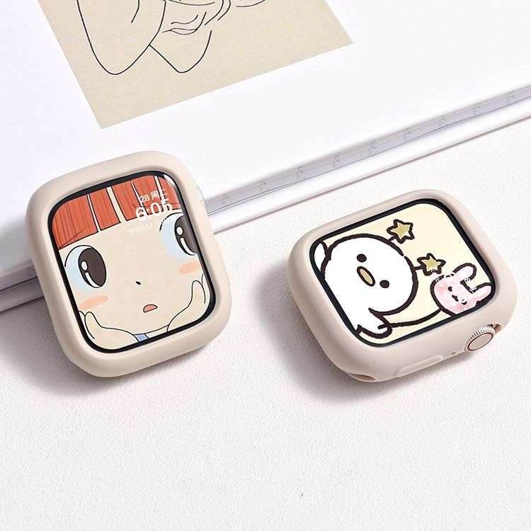 Candy TPU เคสป้องกันสําหรับ Apple Watch 46 45 44 42 41 40 38 มม. รองรับ Series 10/9/8/7/6/5/4/SE/3/2 Iwatch อุปกรณ์เสริม