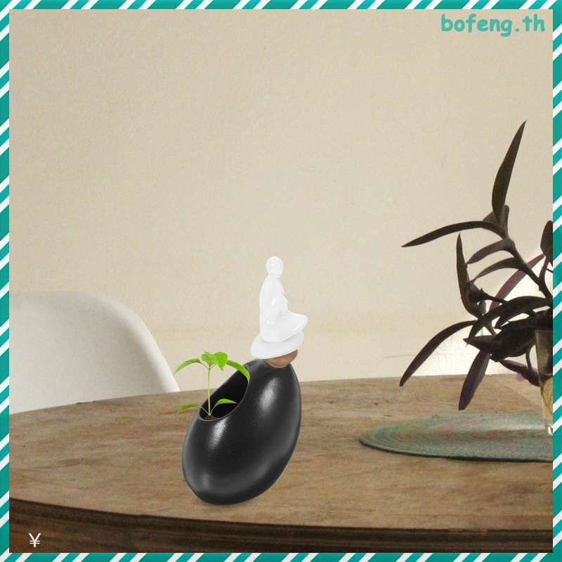 Buddha Planter Chinese Style Ceramic Vase Hydroponic Flower Pot For Home Decor