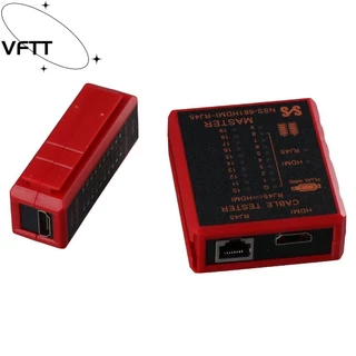 VFTT เครื่องทดสอบสายไฟ HDMI, เครื่องทดสอบสายเคเบิลขับเคลื่อนแบตเตอรี่พลาสติก, เครื่องตรวจจับสายเคเบิล LAN แบบพกพา RJ11/RJ12/RJ45