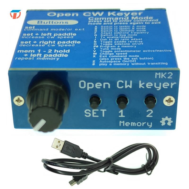 [edith_belloc.th]Open CW Keyer MK2 KIT พร้อมเคสโลหะ CW Keyer MK2 KIT CW ความเร็วปรับได้ตั้งแต่ 1 ถึง