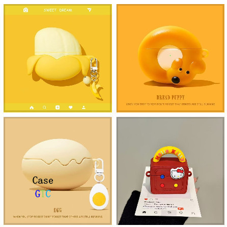 GTC สําหรับ GOOJODOQ J201 J206 Case เคส หูฟังบุคลิกภาพการ์ด Love Banana Eggshell