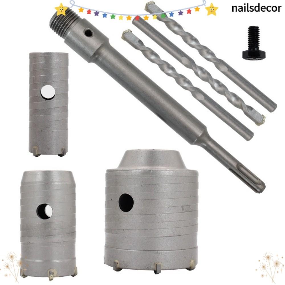 NAILSDECOR คอนกรีต Wall Hole Saw,โลหะผสมคุณภาพสูงไฟฟ้าHollow Coreเจาะบิต,ทนทาน 30/40/60MM Shank Hole