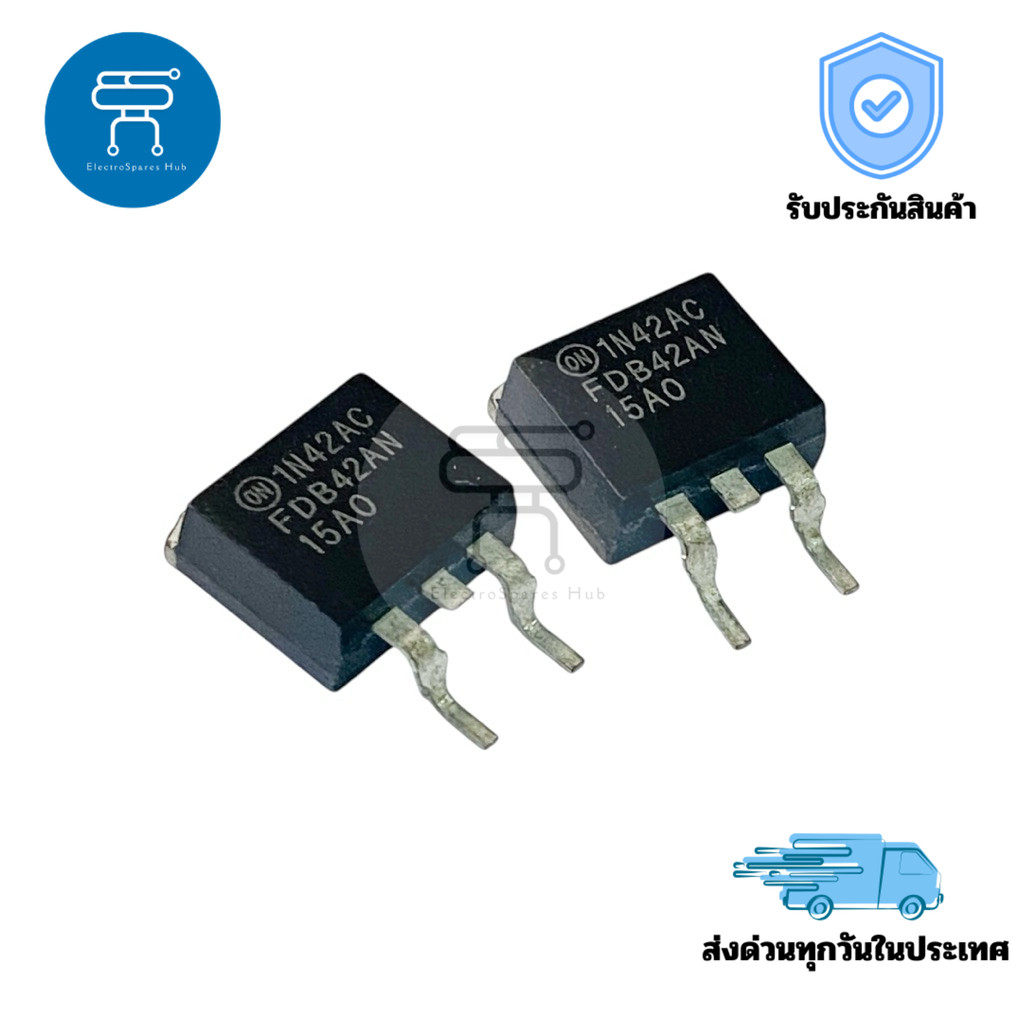 Mosfet FDB42N15AN N-Channel ของแท้ 150V 35A SMD TO-263 สำหรับวงจรสวิตชิ่งและควบคุมโหลดกระแสสูง