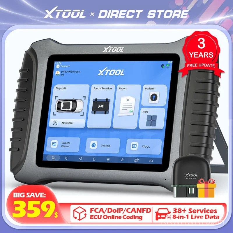XTOOL InPlus IP900 PK XTOOL D8S OBD2 เครื่องสแกนเนอร์ FCA SGW เครื่องมือวินิจฉัยรถยนต์ Bidirectional