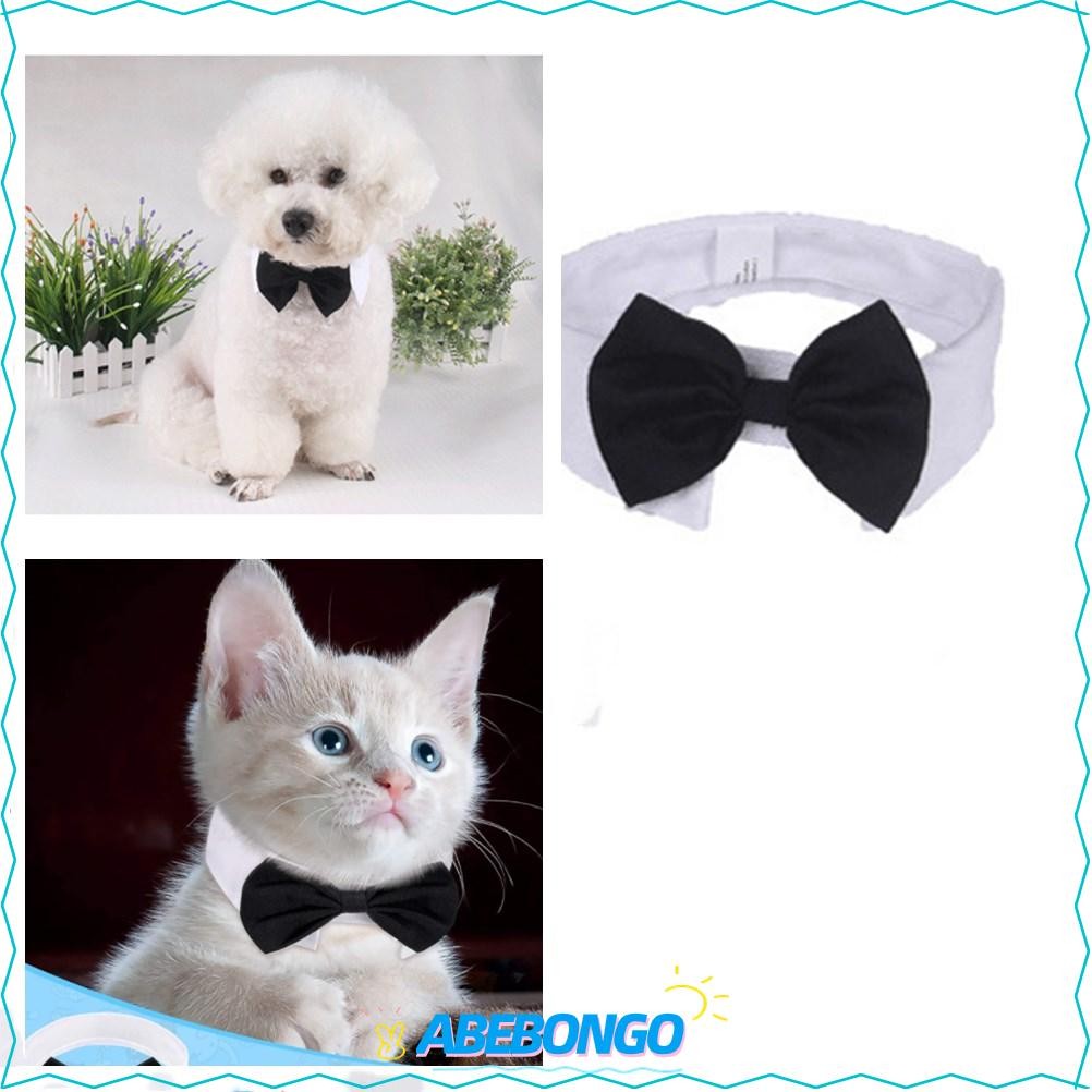ABEBONGO Cat Tuxedo Collar Puppy Grooming อุปกรณ์เสริมปรับชุดสัตว์เลี้ยงอย่างเป็นทางการ Tuxedo