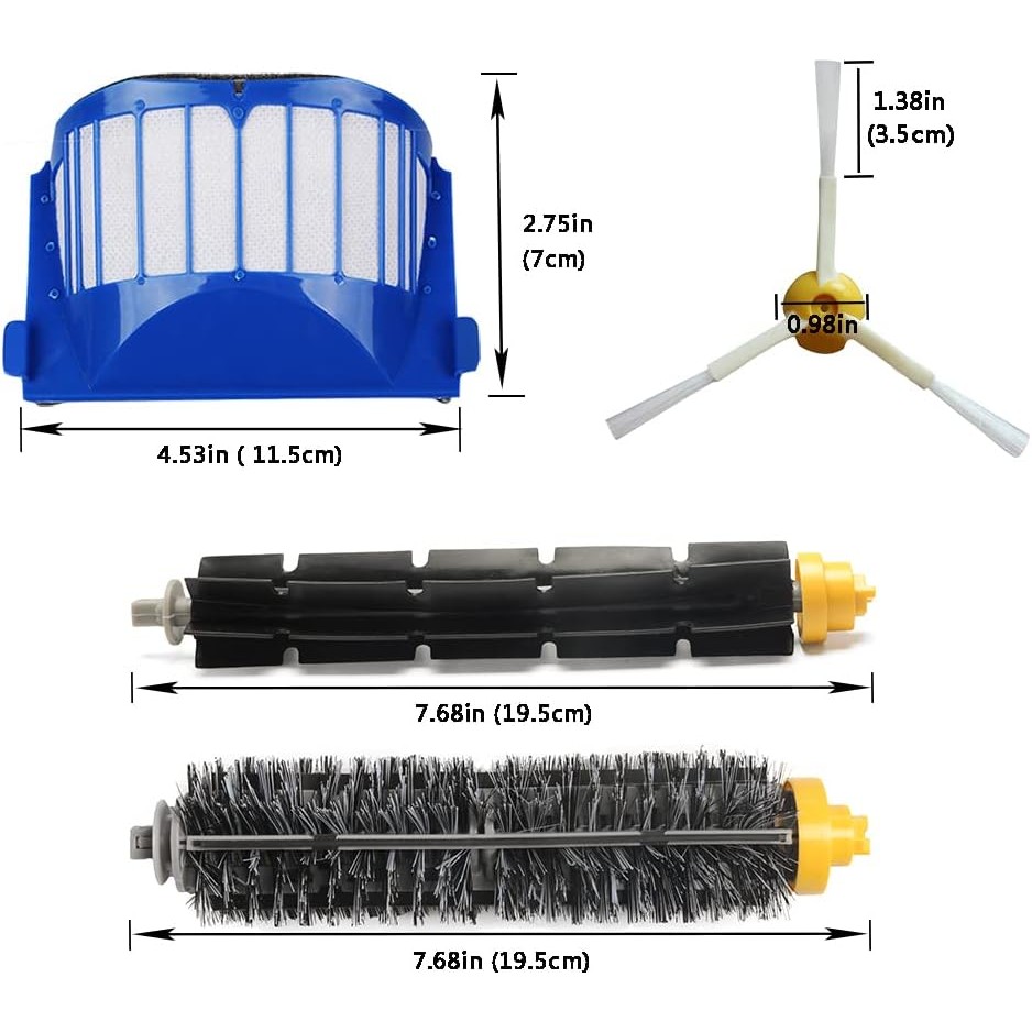 MZY LLC อะไหล่ทดแทนสําหรับ iRobot Roomba 600 Series 692 694 690 680 660 765 651 650 614 595 เครื่องด
