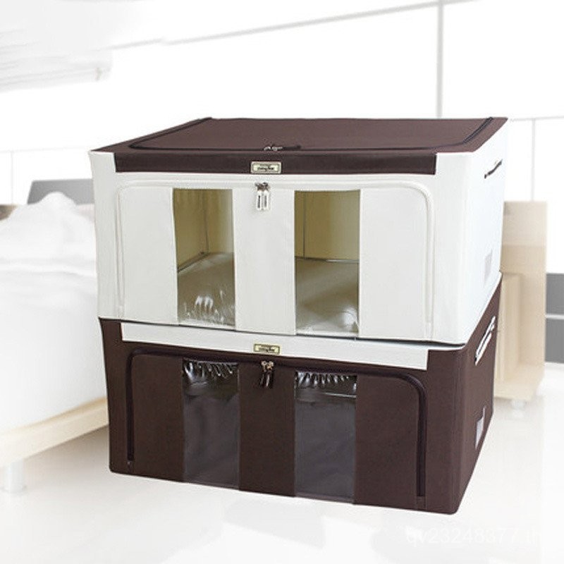 ตู้เสื้อผ้าขนาดใหญ่ 120ZQ Sundries เสื้อผ้าโครงเหล็ก Lift Oxford ผ้ากล่องเก็บผ้านวมผ้าฝ้าย Baina กล่