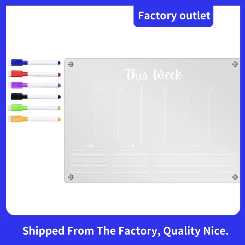 Planner Weekly Clear Magnetic Calendar Board Weekly Plan Notepad Magnetic ตู้เย็นสติกเกอร์, L-WEEK ต