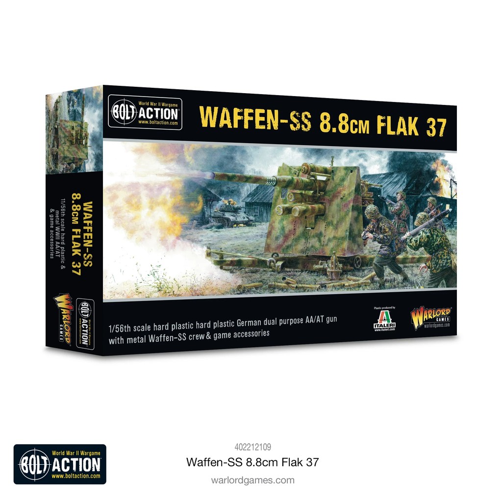 (พร้อมส่ง) Warlord Games: Bolt Action - Waffen-SS 8.8cm Flak 37 โมเดลทหาร